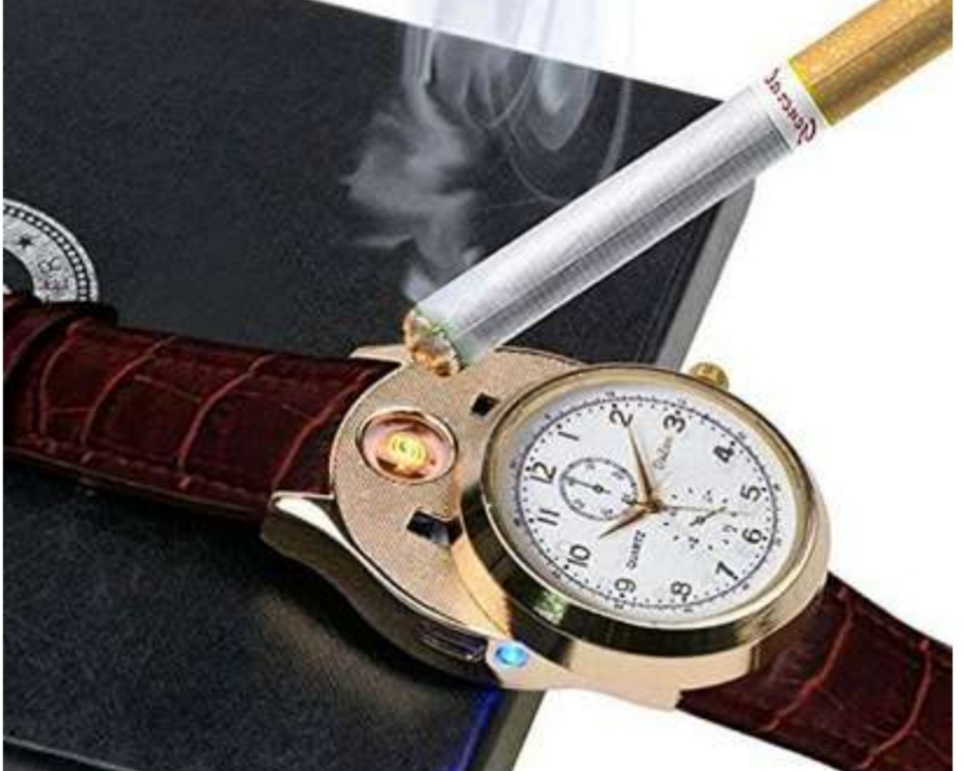 Rechargeable Windproof lighter watch