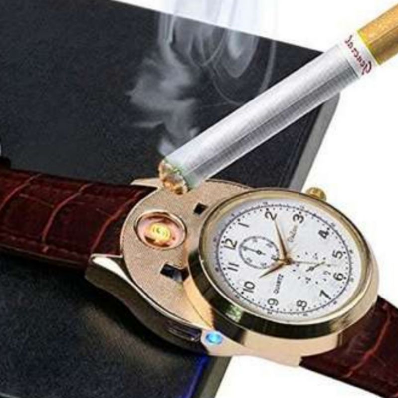 Rechargeable Windproof lighter watch